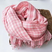 Luxury Brand Plaid Scarves Cotton Shawls Lovers Winter Warm Plaid Shawl Double Layers Tassel Scarves