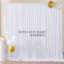 Weiß Schwarz Farbe Polyester Panel Hochzeit Hintergrund Vorhang Bühne Hintergrund Photo Booth Unsere Tür Hochzeit Event Party Dekoration