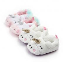 Nette Baby Mädchen Junge Innen Warme Baumwolle Schuhe Einhorn Hause Hausschuhe Frühling Herbst Plüsch Weiche Sohle Nicht-slip Infant prewalker Schuhe