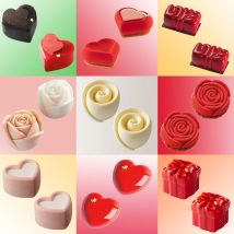 Stampi per mousse francesi con design a forma di cuore o rosa Romantico San Valentino Cucina Bakeware Strumenti per decorare dessert Stampi per torte in silicone