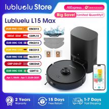 Lubluelu L15 Max Robot Aspirapolvere Mop Combo 5500Pa Robot Aspirapolvere Ricarica Automatica 5 Mappe 24 No-go Zone 3 In 1 Robot Aspirapolvere
