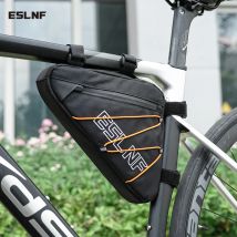 ESLNF Borsa triangolare per bici da strada Borsa da bici impermeabile in nylon MTB Durevole con rete laterale Evidenzia la borsa da bici con corda riflettente