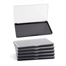 5pack Rectangular Magnet Makeup Palette Dispensing Eyeshadow Lipstick Dish Blush Powder Magnetic Storage Box Empty Plate F3387