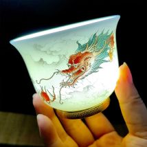 Chinesische Keramik Vintage schöne Porzellan Jingdezhen ästhetische Teeware Teware Kung Fu Tee tasse für Oolong Tie guanyin Zeremonie