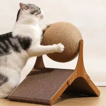 Cat Toys Scratching Board Wooden Cats Climbing Frame Vertical Scratch Resistant Cat Toy Rotating Sisal Rope Pet Cats Furnitures