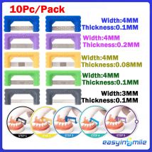 Easyinsmile 10 pz striscia di lucidatura dentale strisce Reduction interprossimali ortodontiche IPR Stripping seghettato 0.1MM abrasione