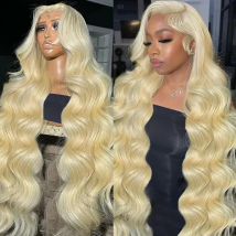50 52 Zoll 13x4 13x6 HD Transparent Full Frontal Lace 613 Blonde Farbige Körperwelle Echthaarperücken Lace Front Perücken 200 Dichte