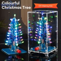 Kit fai da te per albero di Natale Kit fai da te per albero lampeggiante a LED RGB Saldatura elettronica 3D colorata per l'apprendimento pratico di saldatura