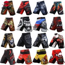 MMA-Hose für Herren, Kickboxen, Boxen, Training, Kampfshorts, Workout, Bodybuilding, Fitnessstudio, Sport, BJJ, Laufen, Joggen, Shorts mit Tasche