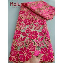 Kalume Fabric African Guipure Cord Lace Fabric 2025 Dubai High Quality Embroidery Soft Christmas Lace Fabric For Party Sewing