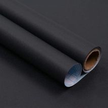 Carta da parati opaca da 55 cm di larghezza Adesivi autoadesivi in vinile nero impermeabile per mobili da parete Soggiorno Carta da contatto Decorazioni per la casa
