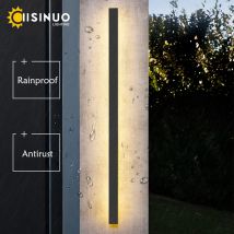 Wodoodporna zewnętrzna lampa ścienna LED długa kinkiet IP65 światło aluminiowe willa ogrodowa ganek