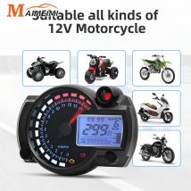 Neues universelles lcd digitales motorrad 7 farben geschwindigkeit messer max 299 km/h Armaturen brett neues rx2n Kilometer zähler tachometer instrument