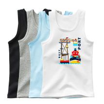 Sommer Jungen Kinder kleidung ärmelloses T-Shirt niedlichen Dampfschiff Meer Baumwolle Tank Top weich atmungsaktives T-Shirt 3-14y