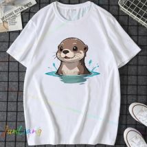 Lustige Otter Rost Anotter Tag für Otter Lover Funky Damen Top Y2k Kleidung Frau Kleidung T-Shirts Goth Harajuku Mode Tops