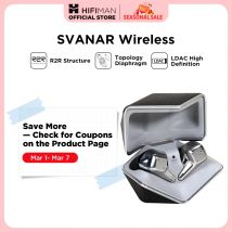 HIFIMAN SVANAR Auriculares intrauditivos inalámbricos Bluetooth de alta fidelidad, Hymalaya DAC, diafragma de topología, IPX5 resistente al agua/sudor y ANC