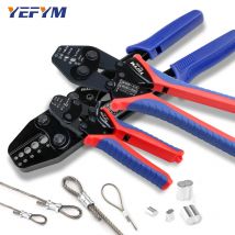 Strumento per crimpare funi metalliche per manicotti ovali/doppie in alluminio, manicotto ad anello per crimpare φ0.1-φ5mm Pinza per crimpatrice per cavi YEJ