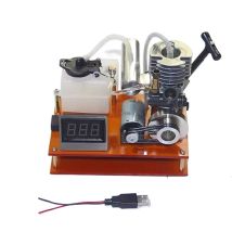 DIY Methanol-Modellmotor-Generator-Umbausatz Mini-Motor DC-Generator Treibstoffmodell mit Seilzugstart Physiklabor-Modell