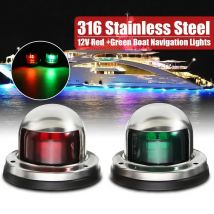 12V LED Yacht Boot Licht Edelstahl Navigation Licht Anzeige Licht, geeignet für Yacht Schiff rotes Licht und grünes Licht