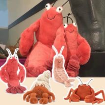 Nette Sheldon Garnelen Plüsch Spielzeug Crispin Krabben Larry Garnelen Puppen Stofftier Beschwichtigen Plushie für Baby Kinder Geburtstag Geschenke