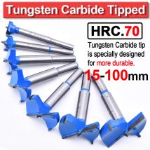 Juego de brocas Forstner con punta de carburo de 15-100mm, cortador de sierra perforadora, juego de brocas para carpintería, herramientas de madera contrachapada de plástico y madera