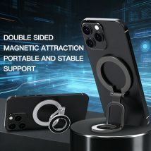2026 Neuer Doppelseitiger Magnet-Handyhalter für Magsafe Starker Magnetischer Fingerring-Halter für iPhone 15 16 17 Faltbarer Ringständer