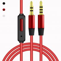1,2 m Audio kabel 3,5mm Buchse Stereo-Aux-Kabel leitung Stecker zu Stecker mit Mikrofon-Lautstärke regler für Kopfhörer-Auto lautsprecher