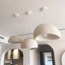 Nordic Wabi Sabi żyrandol sufitowy oświetlenie salon jadalnia wisiorek światła połysk sypialnia Home Decor lampy wiszące oprawy