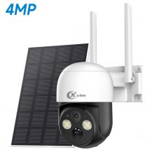 XVIM 4MP Solarkamera Wireless Outdoor WiFi Home Surveillance Solat Powered Security Protection HD Video Monitor PTZ IP Kamera