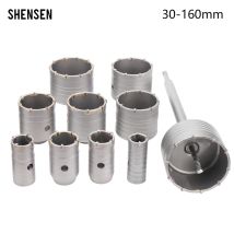 1Pc 30-150mm Corona di perforazione per muro di cemento Sega a tazza SDS PLUS Set di punte da trapano a percussione con albero tondo Strumento di taglio per pietra di cemento