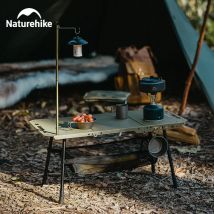 Naturehike 2025 New IGT Camping Table Hanging Lantern Pole Folding Table Height Adjustable High Load Outdoor Picnic Light Table