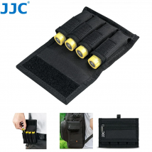 JJC Batterietasche für 18650 20700 oder 21700 Batterie, Gürtelholster für 18650-Batterie mit Karabiner, Speicherkartenaufbewahrung