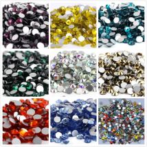 ss6~ss34 AAAAA Top Qualität Kristall Nicht Hotfix Strass Super Helle Glas Strass 3D Nail art Dekoration DIY Kleid Kleidung