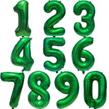 Zielony balon z dużymi cyframi 32 cale 0 1 2 3 4 5 6 7 8 9 Balony urodzinowe z cyframi dżungli Balon na wieczór panieński Figurka Golob Party Ballon