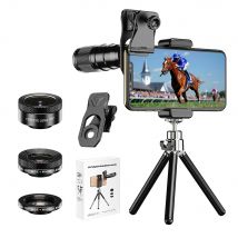 APEXEL 2025 New 22X Telescope Telephone zoom Lens 4in1 Macro Wide Fisheye Lens HD Phone Camera Lens Kit for iPhone 17Pro Samsung