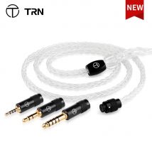 TRN T3 PRO 8 Core cavo in argento puro 2.5/3.5/4.4MM con connettore MMCX/2PIN cavo aggiornato per auricolari per TRN VX PRO V90 MT1