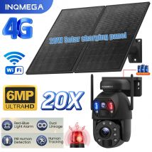 INQMEGA 6M 20x Zoom Solar Kamera Wifi/4G SIM Solar Powered PTZ Kamera PIR Bewegungserkennung Outdoor Sicherheit Überwachung Kamera