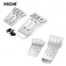 MIBIDAO Stanles Steel Front Skid Plate Rear Chassis Armor Protector für 1/18 Granite Grom RC Car Upgrade Teile Zubehör