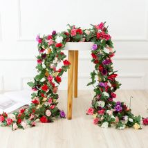 Rose Künstliche Blumen Girlande Hochzeit Hause Zimmer Bühne Dekoration Frühling Herbst Garten Bogen DIY Geschenk Gefälschte Pflanze Rebe Bühne