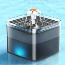 Automatyczna fontanna dla kotów i psów o pojemności 2 l z oświetleniem LED Dozownik wody USB dla zwierząt z recyrkulacją i filtrem do karmnika dla zwierząt