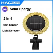 Tuya Smart Zigbee Sonnenlicht-Regen-Sensor, Solar-Aufladung, Echtzeit-Regenwasserdetektor, Smart Life App, gesteuert für Haus im Freien