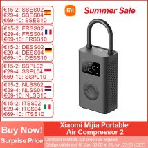 Compressore d'aria elettrico portatile Xiaomi Mijia  2, gonfiatore per pompa ad aria per bicicletta,