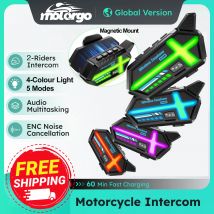 1/2x BT26 Musik Sprechanlage Bluetooth 5,4 Motorrad Helm Intercom Headset Wasserdicht 800m Intercomunicador Lautsprecher Kopfhörer
