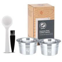 Für Tchibo Cafissimo Klassische Für Caffitaly K-gebühr Nachfüllbare Kaffee Kapsel Pod Edelstahl Cafeteira Filter Tamper Löffel