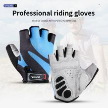Neueste Sommer MTB Fahrrad Halb finger Fahrrad handschuh Fahrrad atmungsaktive stoß dämpfende Sport handschuhe Anti-Rutsch-Wander handschuhe