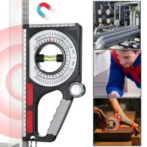 1PC Tragbare Mechanische Winkel Hang Messgerät Magnetische Ebene Blase Neigungsmesser Winkelmesser Hang Lineal Ebene
