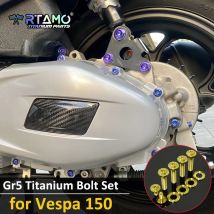 RTAMO Gr5 Titanschrauben, linke Motor-Luftfilterabdeckung, hintere Stoßdämpfer-Getriebeöl-Achsmutter für Vespa Sprint Primavera 150