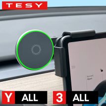 for Tesla Model Y Juniper 2025-2020 Launch Model 3 HIGHLAND 2024 Car Phone Mount Holder 15W Magnetic Magsafe Wireless Charger
