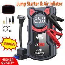 Compressore d'aria per avviamento di emergenza per auto con Power Bank Pompa elettrica portatile Booster batteria automatico Scatola di salto 12V con torcia elettrica