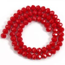 Natrual kamień Abacus Faceted Red Jades luźne koraliki Rondelle dla DIY wyrób biżuterii bransoletka kolczyki ustalenia 15 ''3 4 6 8mm